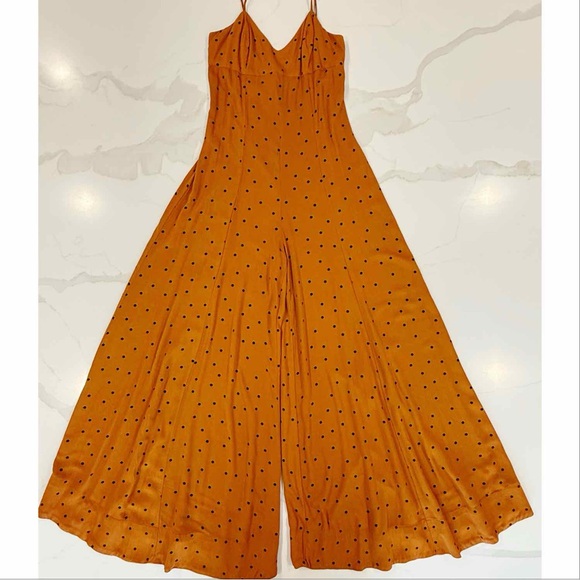 Free People Jamboree Wide Leg Polka Dot Jumpsuit Sz XS - Picture 2 of 16